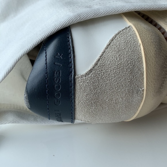 Golden Goose | White & Dark Blue SuperStar low top Leather Sneaker - Picture 9 of 13